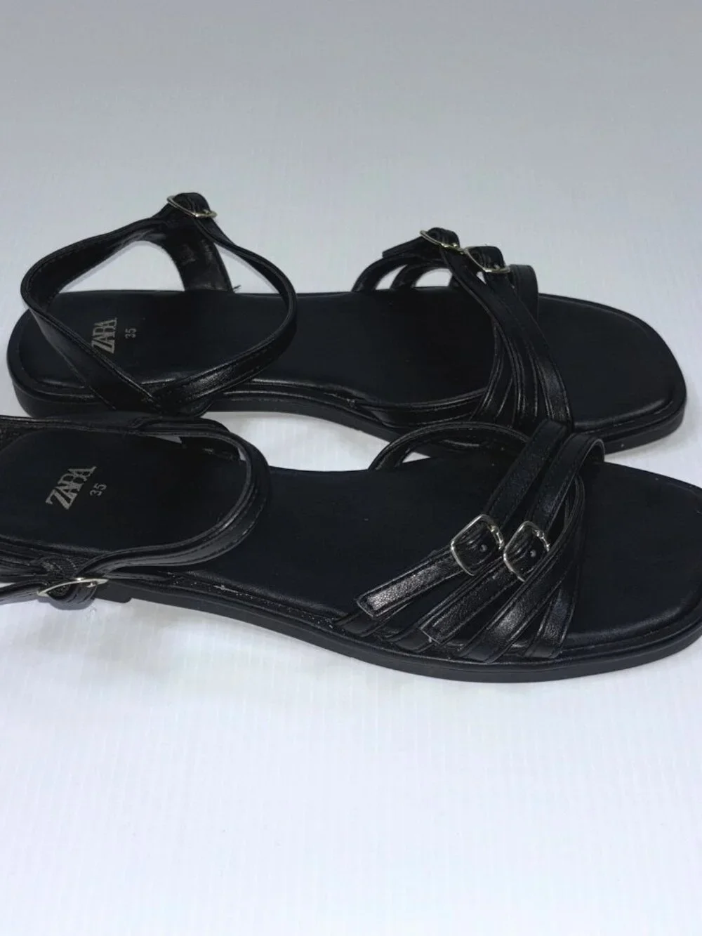 ZARA women's black sandals size 5 - Picture 2 of 2